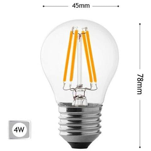 Lampadina Led 4w Luce Calda Filamento In Vetro Trasparente E27 4 W G45a-tc - Foto 1