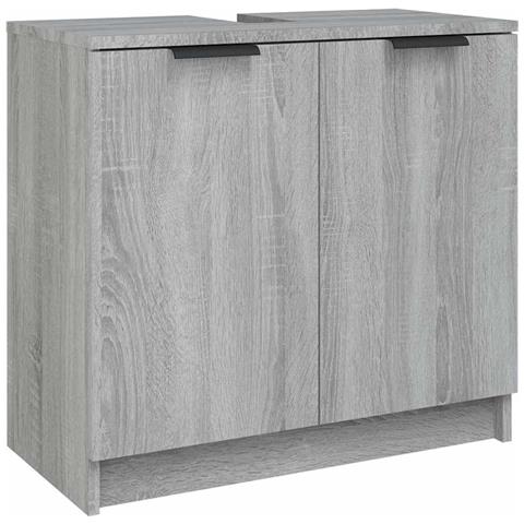 Mobile Bagno Grigio Sonoma 64,5x33,5x59 Cm In Legno Multistrato - Foto 1
