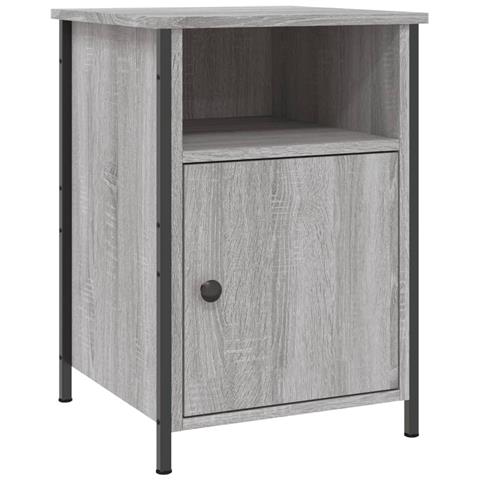 Comodino Grigio Sonoma 40x42x60 Cm In Legno Multistrato - Foto 1