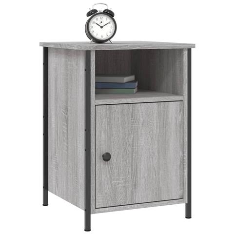 Comodino Grigio Sonoma 40x42x60 Cm In Legno Multistrato - Foto 2