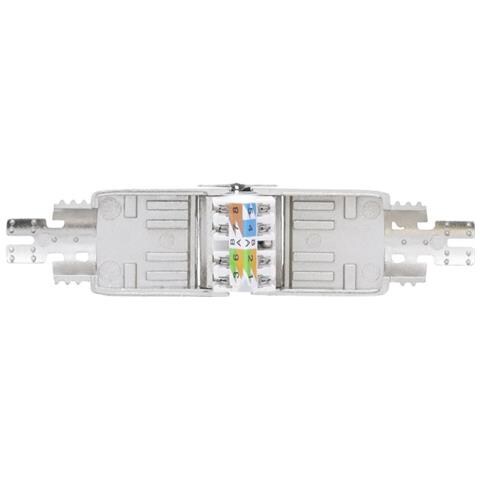 InLine Connettore per cavi Cat.6A, schermato, accoppiatore senza attrezzi, Cat6a, Argento, Femmina, Dritto, Cat6a, 22/24 - Foto 5