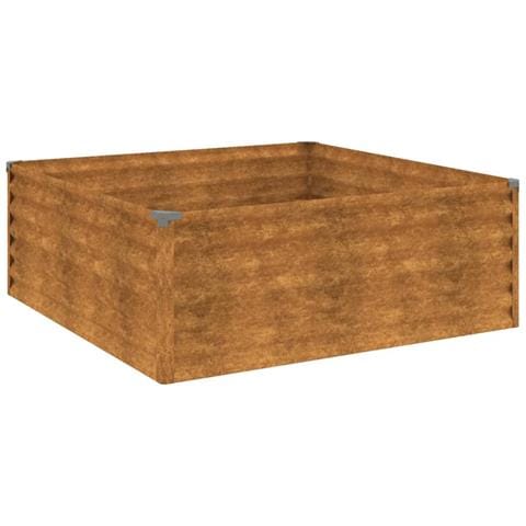 Fioriera Rialzata Da Giardino 100x100x36 Cm In Acciaio Corten - Foto 1