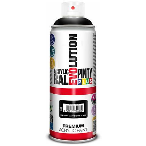 Vernice Spray Pintyplus Evolution Ral 9004 Signal Black 400 Ml Mat - Foto 1