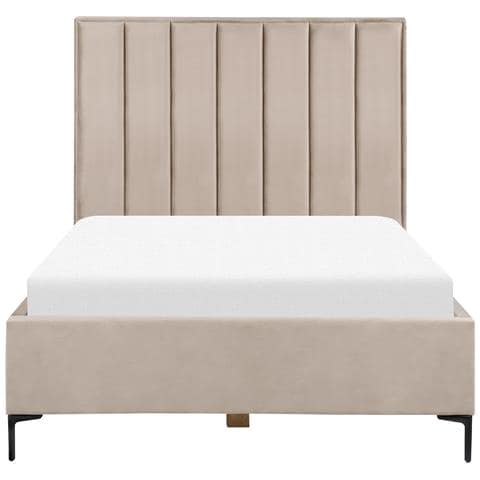 Letto Matrimoniale Contenitore Velluto Grigio Tortora 140 X 200 Cm Sezanne - Foto 7