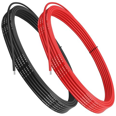 Cavo Silicone 16 Awg, 5 Metri Flessibile - Filo Elettrico In Rame Stagnato - Alta Resistenza Temperatura, Rosso, Rame - Foto 1