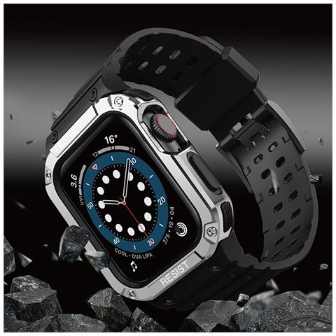 Cinturino Per Apple Watch 42/44/45mm In Tpu Integral Ultimate, Nero - Foto 6