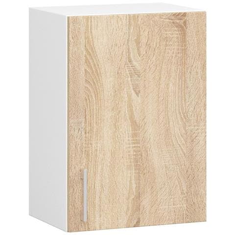Mobile da cucina pensile LIMA, 1 anta, 40x30,5x58 cm, Colore Bianco e Sonoma Quercia - Foto 1