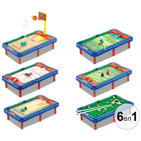 Tavolino Multi-gioco 6 In 1 - Modello Evolutive, Multicolore - Foto 1