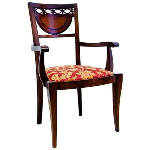 Capotavola In Legno Tinta Noce Seduta Imbottita - Foto 1