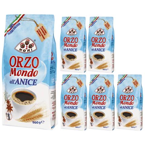 Tre Mori Orzo Mondo All'anice Macinato Per Moka Ed Espresso 6 Confezioni Da 500 Grammi - Foto 1