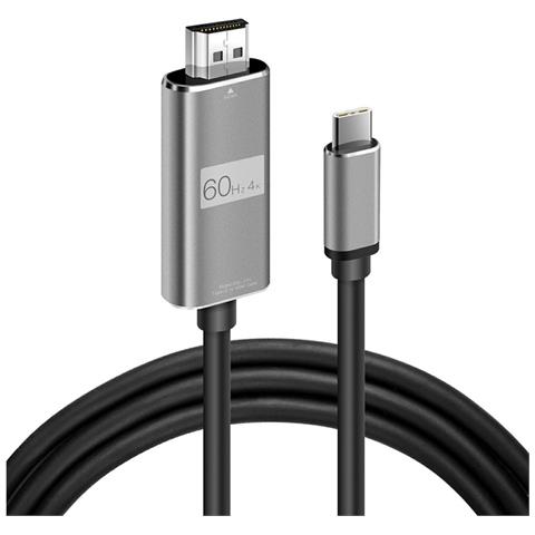 Cavo Hdmi Verso Usb-c 4k 60hz 1080p 1.8m, Grigio - Foto 1