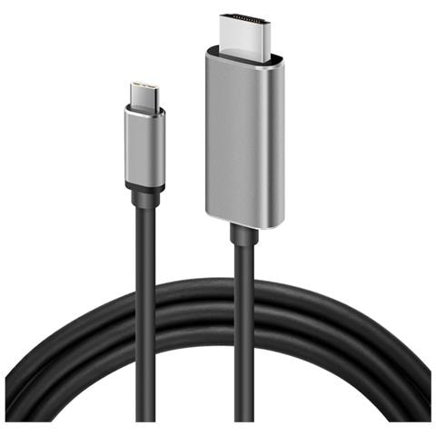 Cavo Hdmi Verso Usb-c 4k 60hz 1080p 1.8m, Grigio - Foto 2
