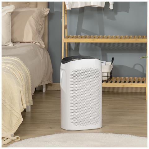 Purificatore D'aria Filtro Hepa Triplo Strato, 3 Velocità, Modalità Sonno E Timer, 32.7x22x55.8cm, Bianco - Foto 2