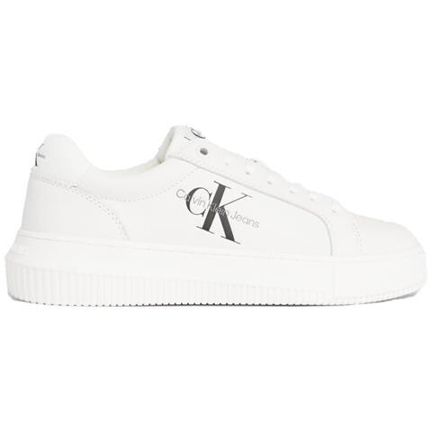 Chunky Cupsole Leisure Trainers White Sneakers Pelle Scarpe Donna Bianco Eu 39, Yw0yw00823 Ybr - Foto 2