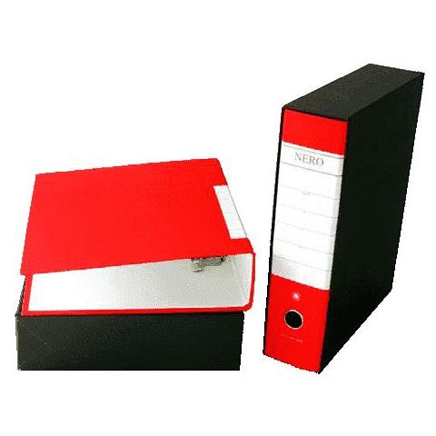 Raccoglitore Ad Anelli Per Buste Documenti Nero Rosso Registratore Protocollo - Foto 1