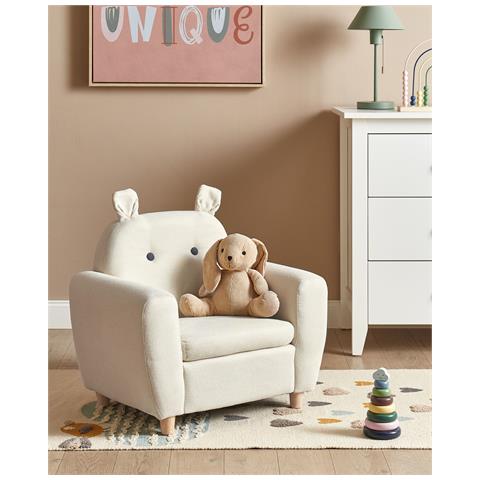 Poltrona Per Bambini Maribo Tessuto Beige Chiaro - Foto 1