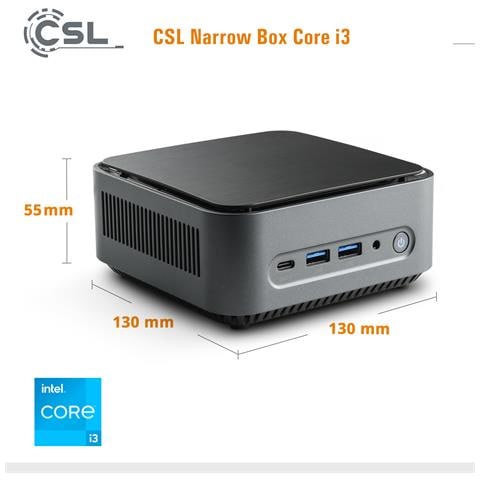 Mini Pc Narrow Box Intel Core i3 N305 Hexa Core 3.8 GHz Ram 32 GB SSD 500 GB 4xUSB 3.1 Windows 11 - Foto 2