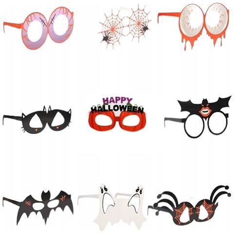 Occhiali Di Carta Per Costumi Cosplay Halloween - Set Completo Da 9 Pezzi! - Foto 1