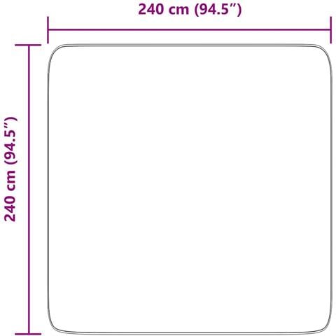 Tappeto Shaggy a Pelo Lungo NAVARRA Grigio Scuro 240x240 cm - Foto 2