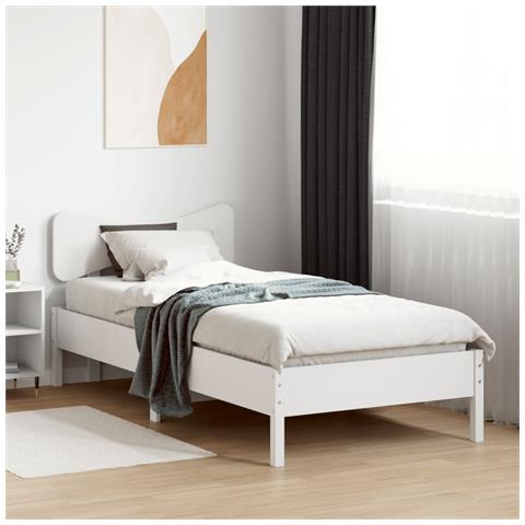 Giroletto Senza Materasso Bianco 75x190 Legno Massello Di Pino - Foto 3