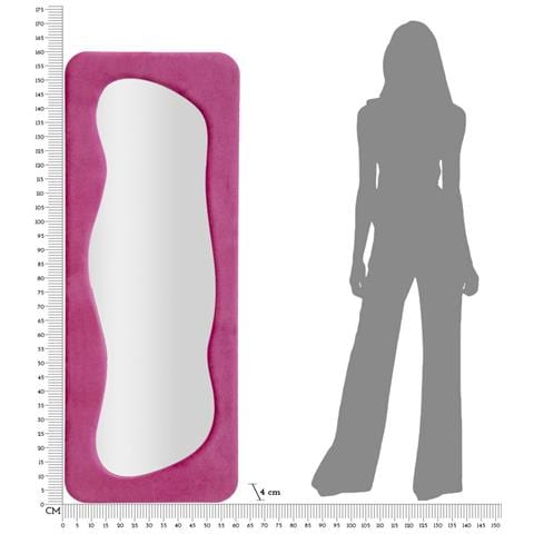 Specchio Con Cornice Mf462 - Rosa - Mdf - 40x4x160 Cm - Foto 6