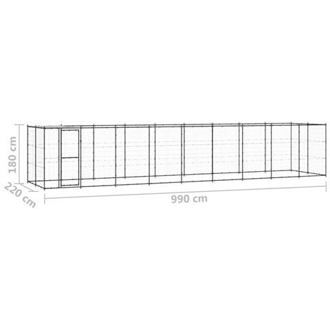 Lusso Casadino - Gabbia Per Cani Da Esterno In Acciaio Con Tetto 21,78 M² - Foto 6