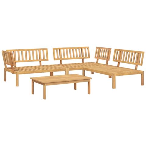 Set Divano Pallet da Giardino 4 pz in Legno Massello di Acacia - Foto 1