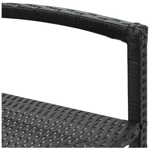 Set Bar da Giardino 5 pz Nero in Legno Acacia e Polyrattan - Foto 9