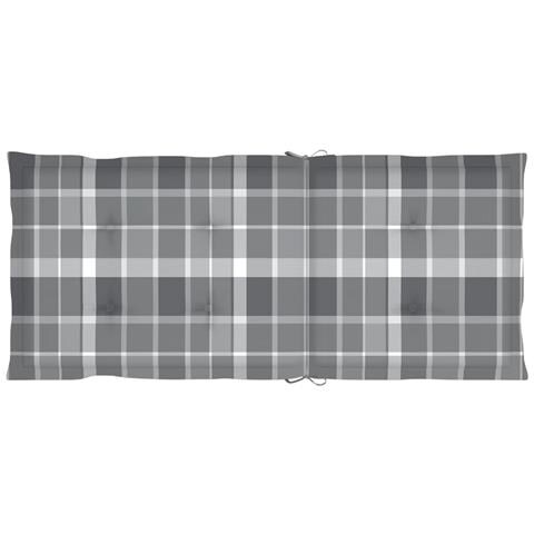 Sedie Giardino 4 Pz E Cuscini Grigi A Quadri Massello Di Teak - Foto 8