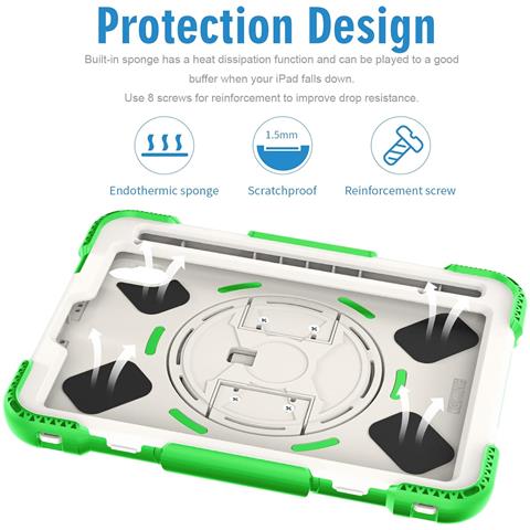Custodia Per Ipad Mini 6 8.3"" Con Supporto E Alloggiamento Per Stilo Verde - Foto 4
