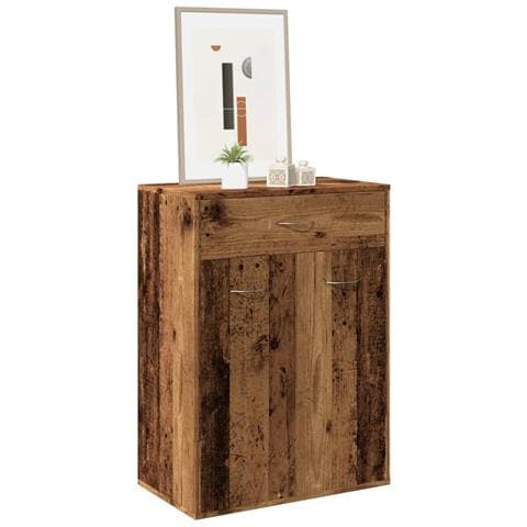 Scarpiera Legno Antico 60x35x84 cm in Legno Multistrato - Foto 2