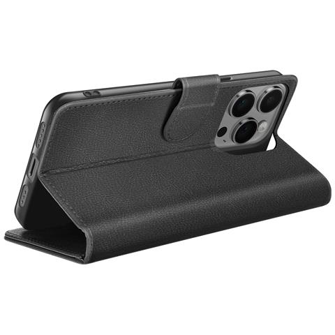 Custodia A Portafoglio Per Iphone 14 Pro Max Con Supporto E Linguetta Magnetica, Nero - Foto 5