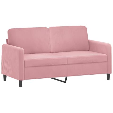 Divano a 2 Posti Rosa 140 cm in Velluto - Foto 1