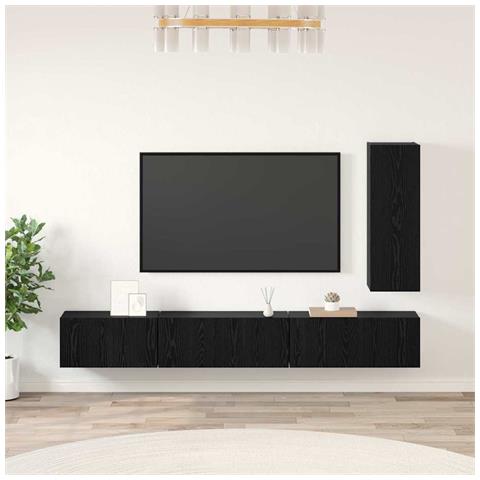 Set mobile TV 4 pcs Rovere nero 30.5 x 30 x 90 cm - Foto 2