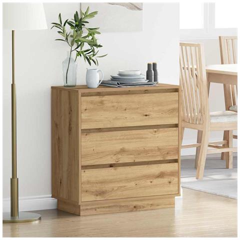 Armadio da Notte con rovere artigianale 71 x 34.5 x 75 cm - Foto 2