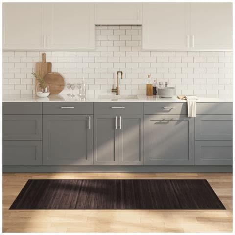 Tappeto Rettangolare Marrone Scuro 80x200 cm in Bambù - Foto 2