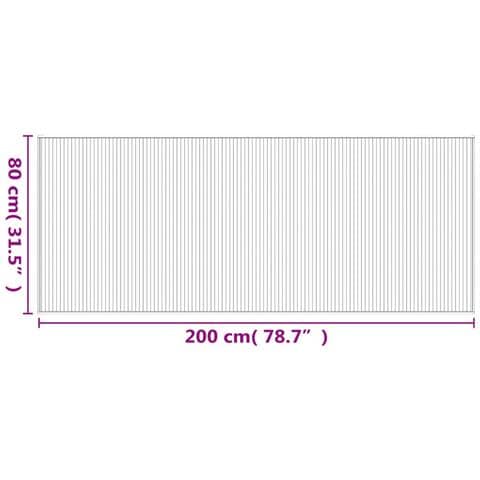 Tappeto Rettangolare Marrone Scuro 80x200 cm in Bambù - Foto 8