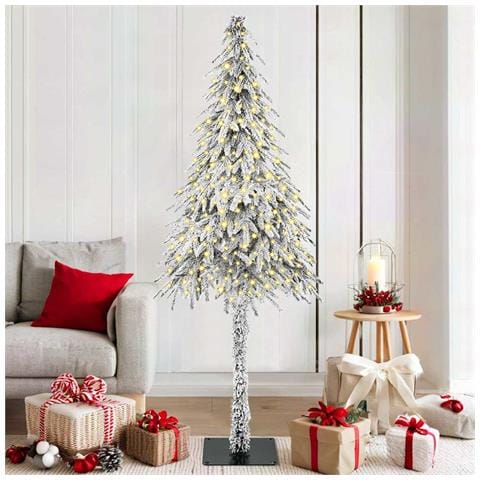 Albero di Natale con luci a strisce a LED Bianco 180 cm PE - Foto 2