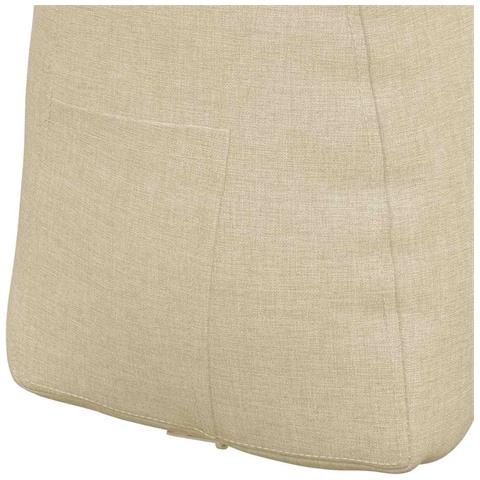 Cuscino per Schiena Crema 45 x 24 x 50 cm Tessuto - Foto 9