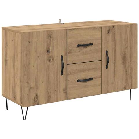 Credenza Rovere artigianale 100 x 36 x 60 cm Legno multistrato - Foto 1