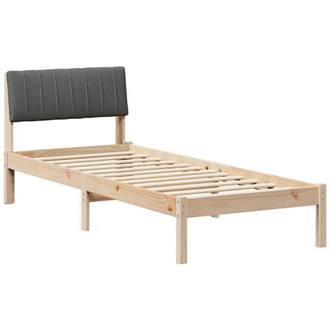 Struttura del Letto marrone e grigio scuro 75 x 190 cm - Foto 1