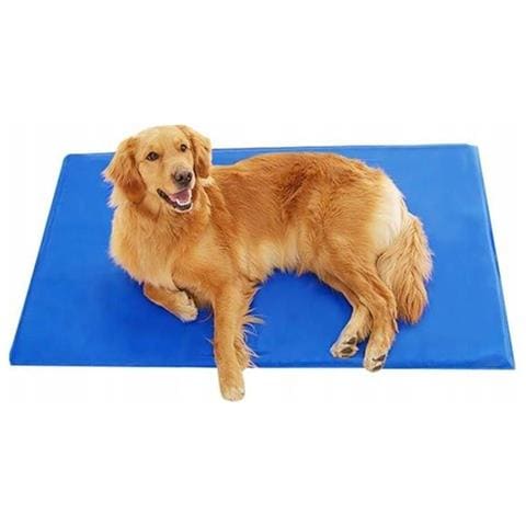 Tappetino rinfrescante in gel XL per animali domestici, letto per cani impermeabile blu - Foto 2