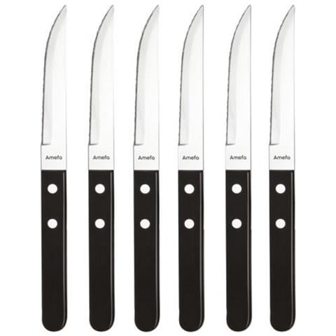 Set Di 6 Coltelli Neri Da Bistecca /pizza - 700000mb02br1 - Foto 1