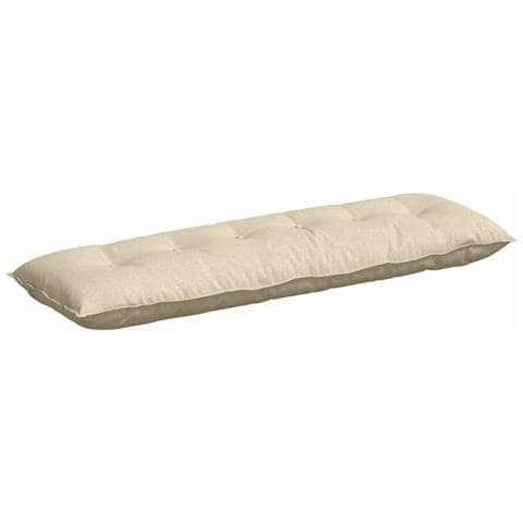 Cuscino per Schiena Crema 160 x 19 x 50 cm Tessuto - Foto 1