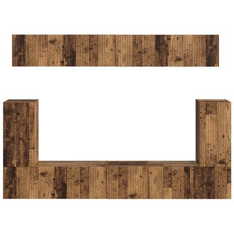 Set mobile TV 5 pcs Legno vecchio Legno multistrato - Foto 9
