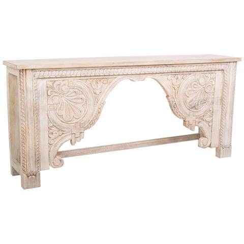 Mobile Da Ingresso In Legno Rifinito A Mano 188x43x85 - Foto 1