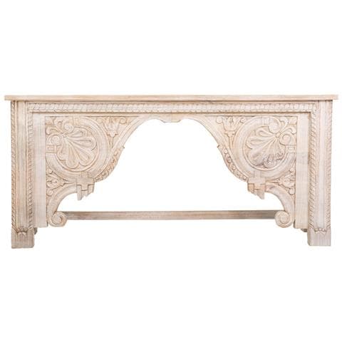 Mobile Da Ingresso In Legno Rifinito A Mano 188x43x85 - Foto 2