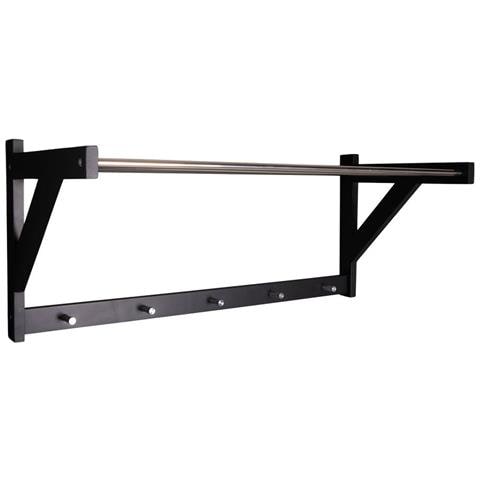 Appendiabiti Da Parete Padova In Legno E Acciaio Nero 78x32 Cm - Foto 1