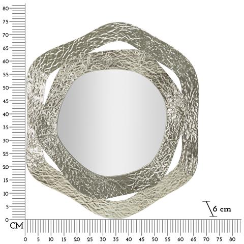 Specchio Con Cornice Vkh509-argento-metallo-66x6x75 Cm - Foto 6