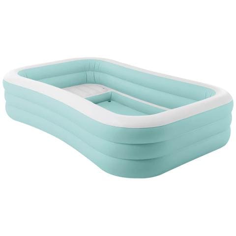 Float lounge per piscina Azzurro Chiaro e Bianco PVC - Foto 1